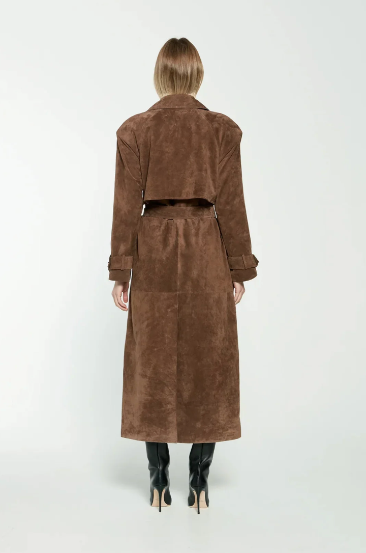 Glisswear |Suede Trench Coat