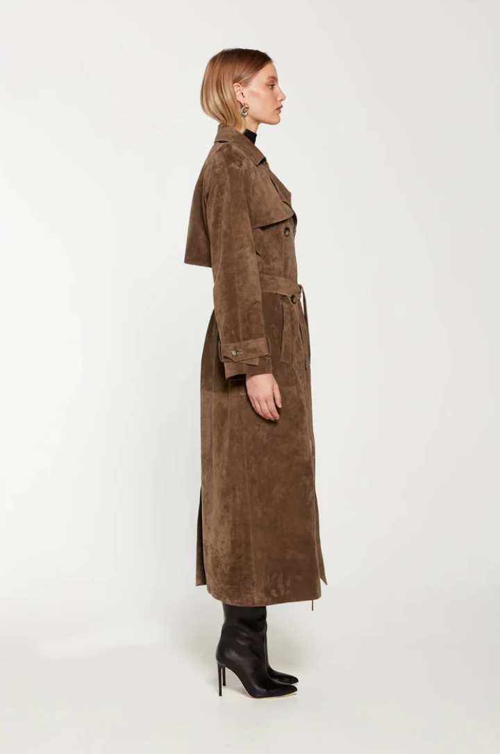 Glisswear |Suede Trench Coat